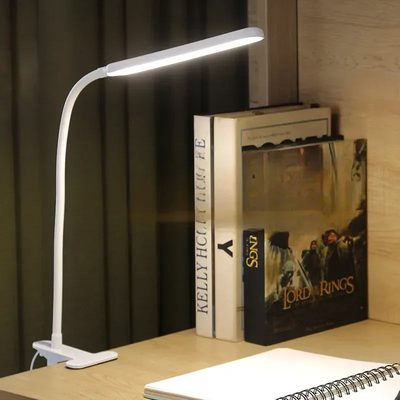 Kalsten | LED Clamp Light LumaFlex | 3 Light Colors & 10 Brightness Levels | USB Operation | Flexible Gooseneck | Eye-Friendly & Dimmable
