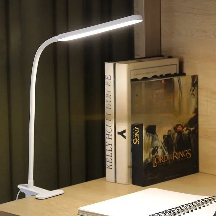 Kalsten | LED Clamp Light LumaFlex | 3 Light Colors & 10 Brightness Levels | USB Operation | Flexible Gooseneck | Eye-Friendly & Dimmable