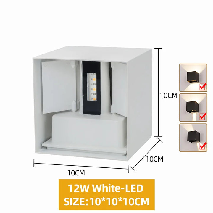 Contemporary Aluminum LED Wall Lamp - Waterproof IP65 Outdoor/Indoor Wall Light | Kalsten