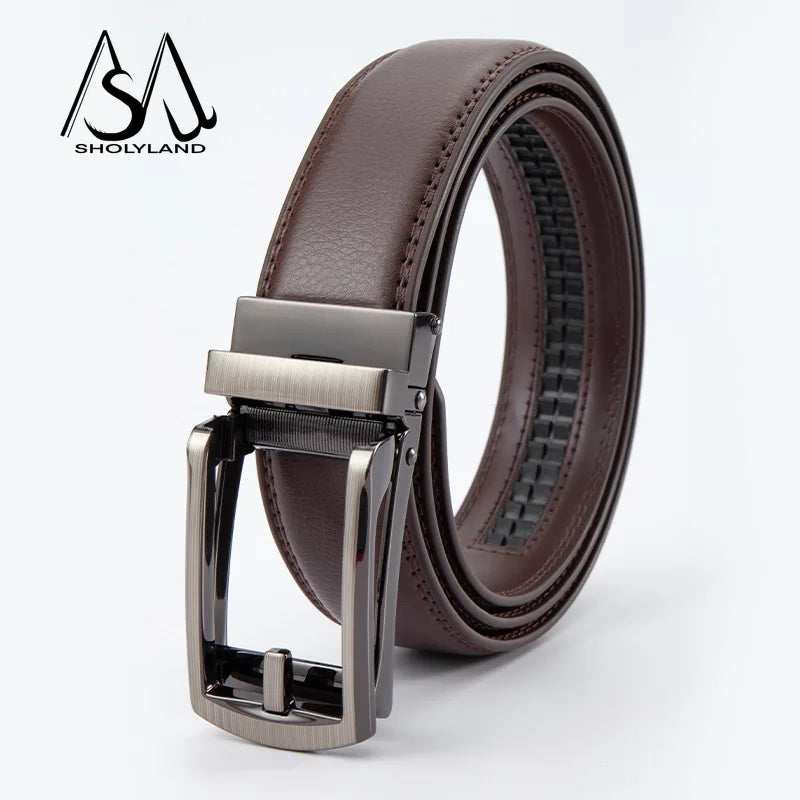 Men’s Leather Belt with Buckle