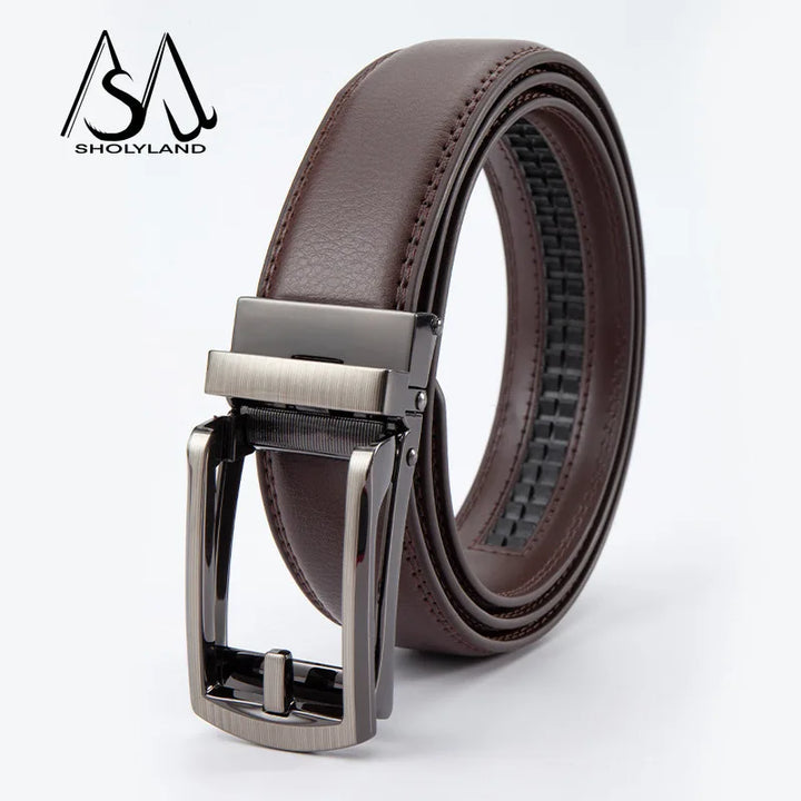 Men’s Leather Belt with Buckle