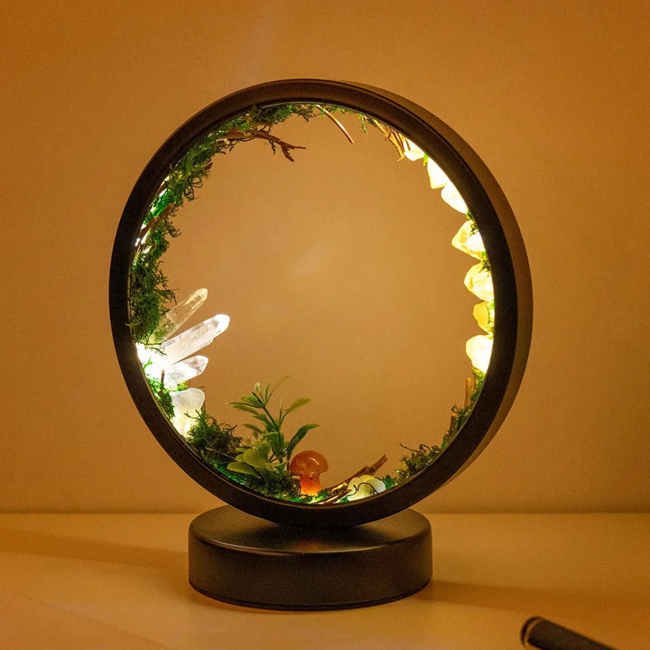 elegant - Round Frame - Green Crystals - Chic Decoration | Kalsten