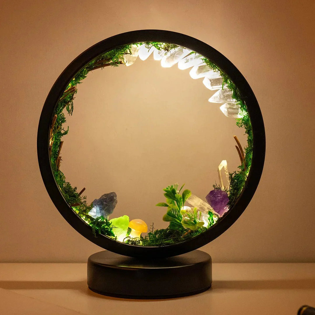 elegant - Round Frame - Green Crystals - Chic Decoration | Kalsten