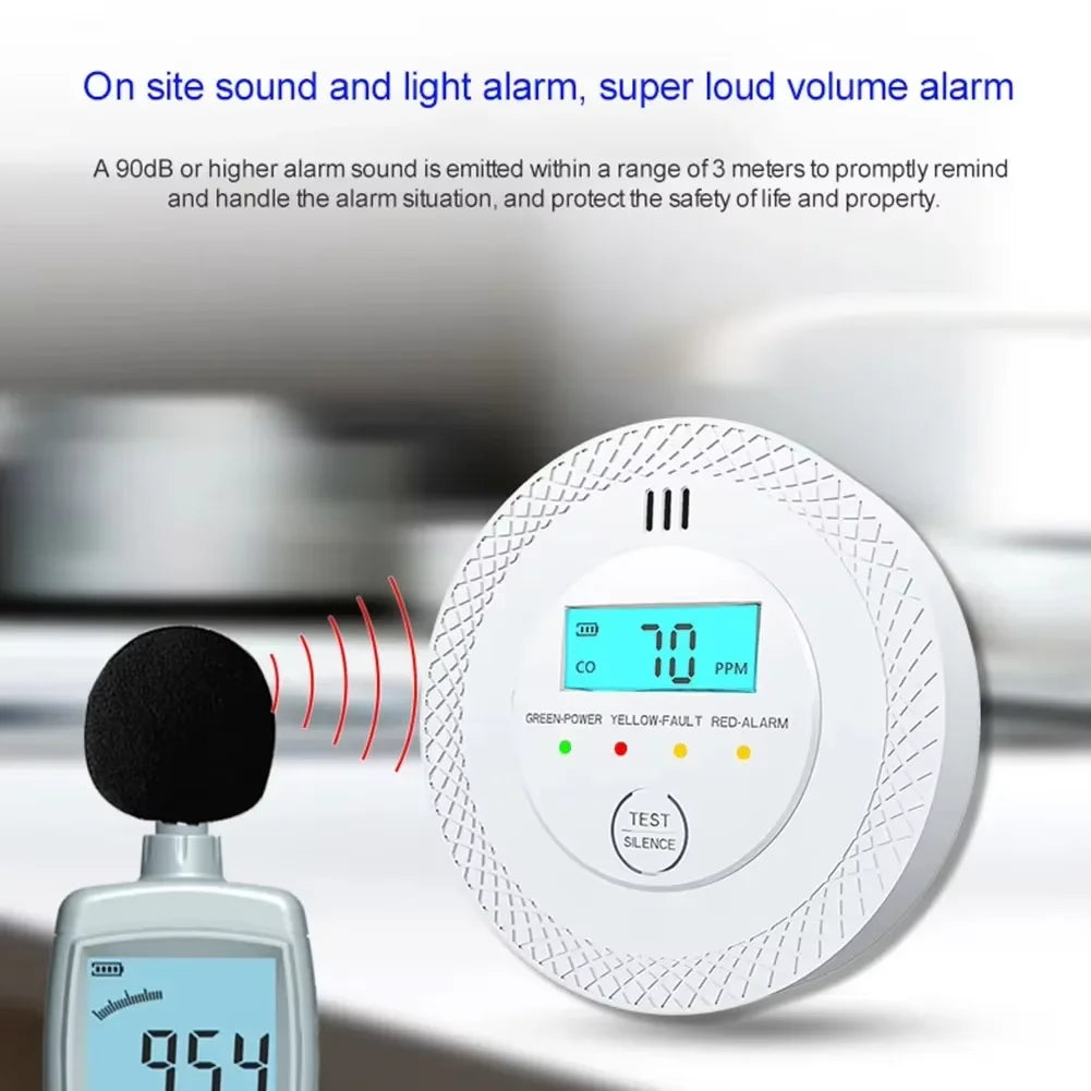 Kalsten | VeiligWoon CO and Smoke Detector – Wireless with LCD Screen and Alarm