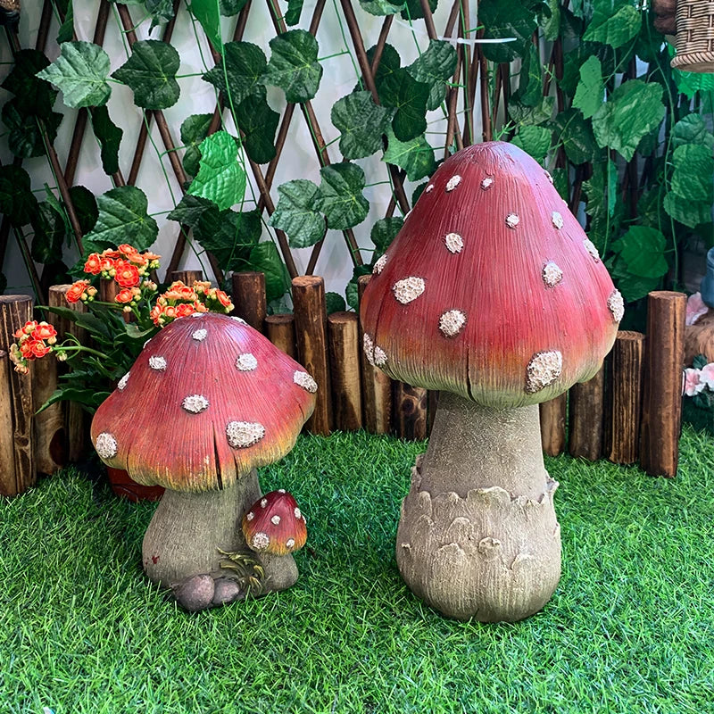 Outdoor Fairy Mushroom Resin Garden Decor | Kalsten