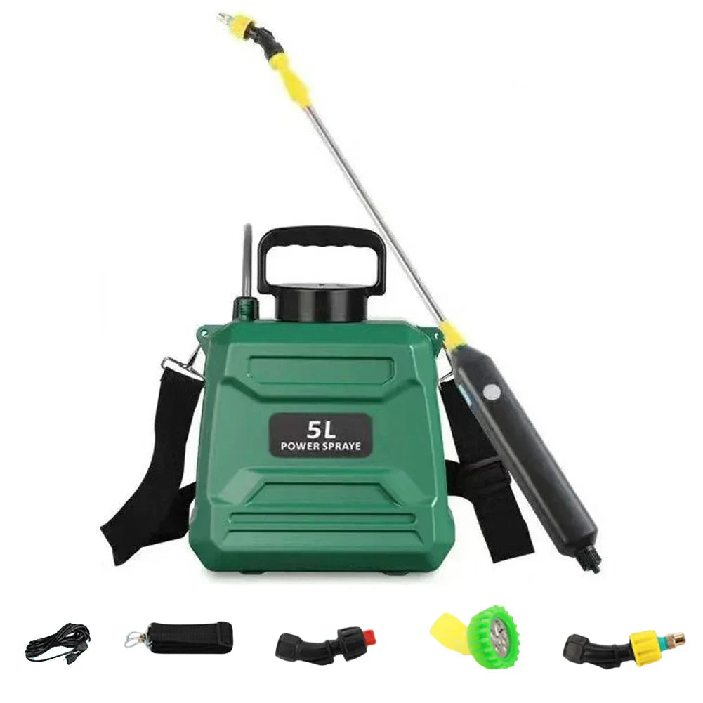 Kalsten | SPRAYMATE Pro Battery Pressure Sprayer | 5 L Shoulder Spray Bottle | USB Charging & Adjustable Nozzle | For Garden, Cleaning & Weed Control