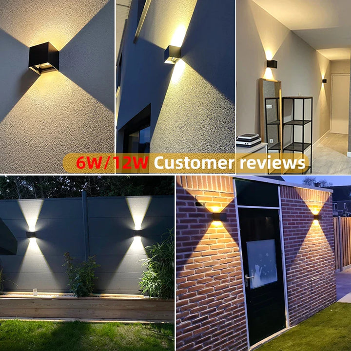 Contemporary Aluminum LED Wall Lamp - Waterproof IP65 Outdoor/Indoor Wall Light | Kalsten