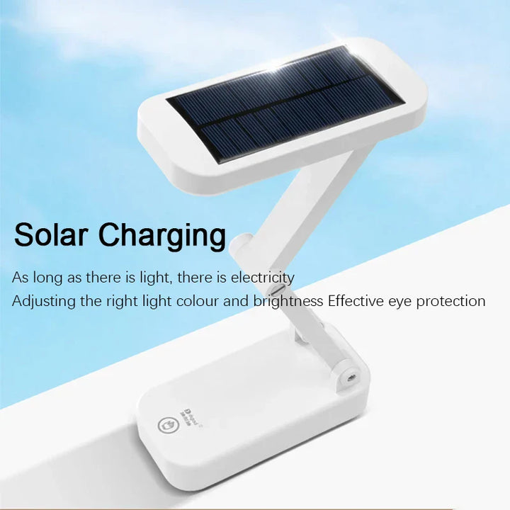 Solar LED Table Lamp | Foldable & Dimmable | USB Rechargeable | Eye-Friendly & Modern | Kalsten