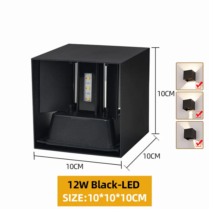 Contemporary Aluminum LED Wall Lamp - Waterproof IP65 Outdoor/Indoor Wall Light | Kalsten