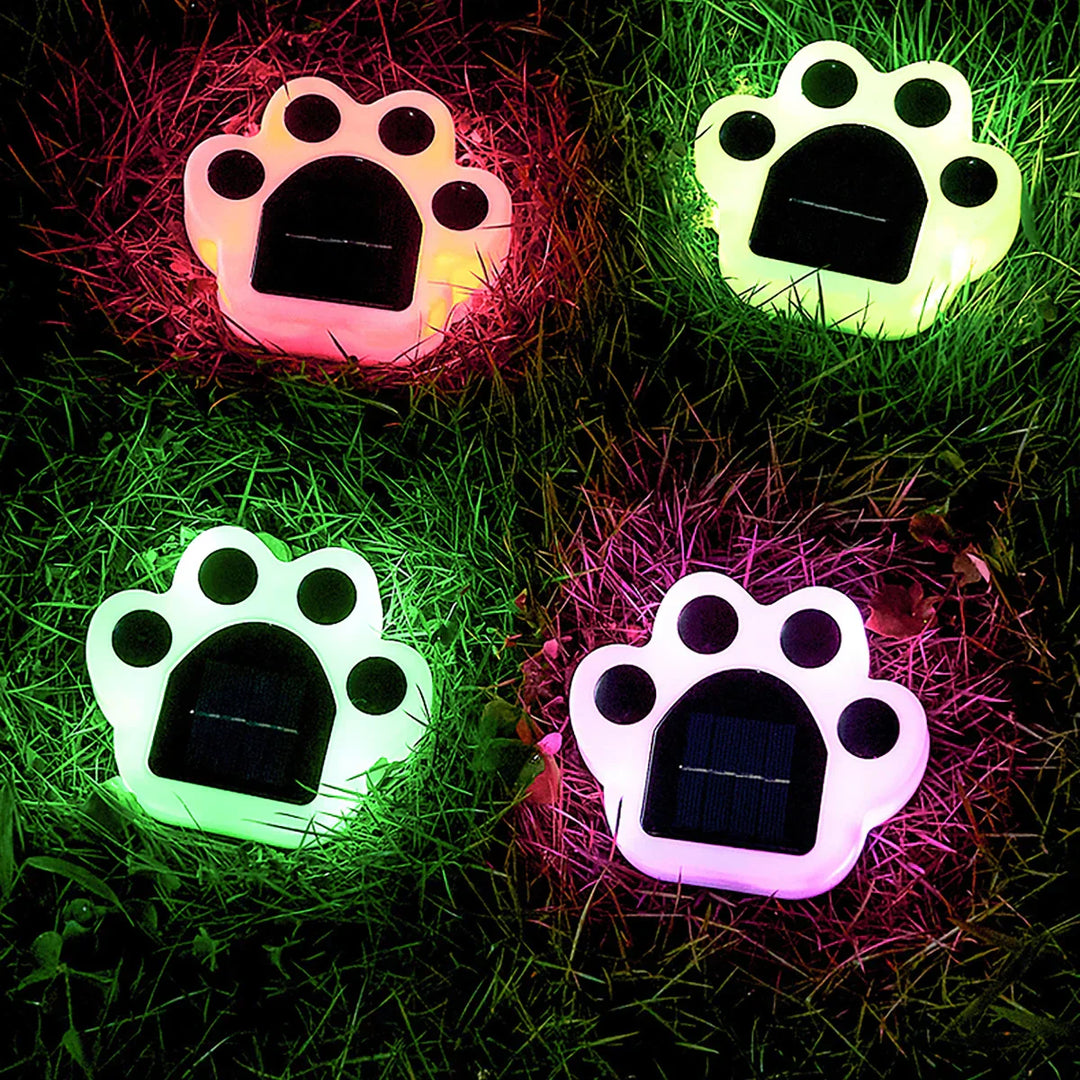 Solar LED Paw Lights for Garden and Path - Cute Solar Decorative Lights for Path Lighting, Ideal for Pet Lovers and Outdoor Decor | Kalsten