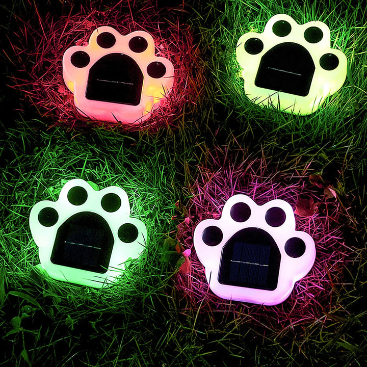 Solar LED Paw Lights for Garden and Path - Cute Solar Decorative Lights for Path Lighting, Ideal for Pet Lovers and Outdoor Decor | Kalsten