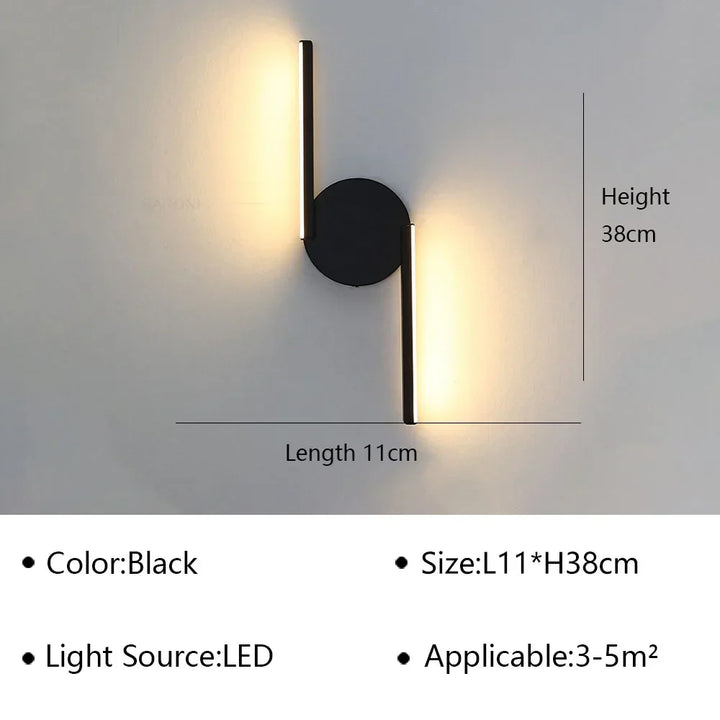 Modern LED Wall Lamp Bedside Sconce - Home Decor Lighting Fixture for Living Room, Bedroom, Hotel | Kalsten