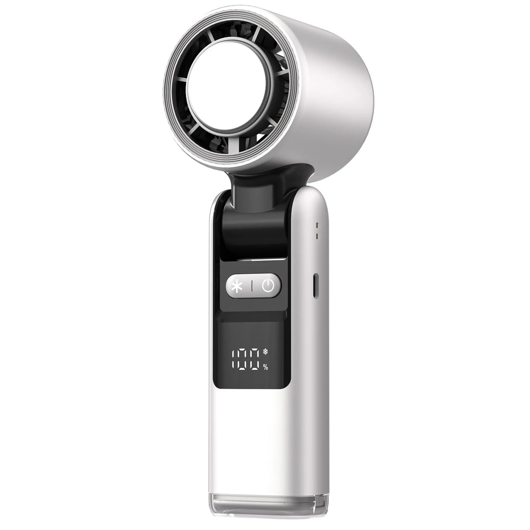 Mini handheld fan with 100 wind levels and digital display | Kalsten