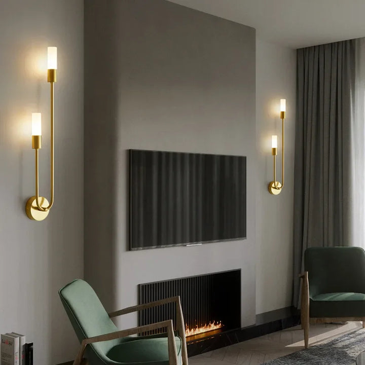 Modern Gold LED Wall Light – Nordic Sconce for Living Room, Bedroom, Kitchen, and Hallway Décor | Kalsten