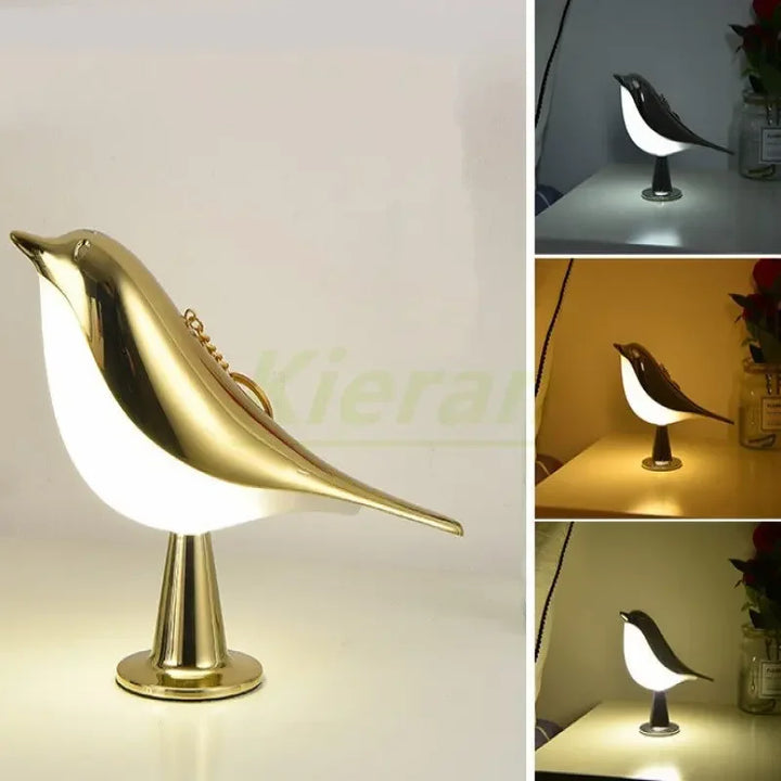 Modern LED Bird Desk Lamp – Touch Control, 6-10W LED Light for Bedroom, Study, and Living Room – Stylish Magpie Design for Home Decor | Kalsten