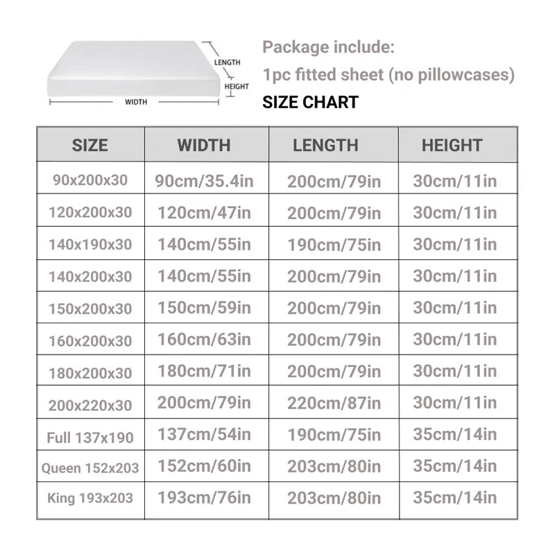 Waterproof Mattress Protector Fitted Sheet
