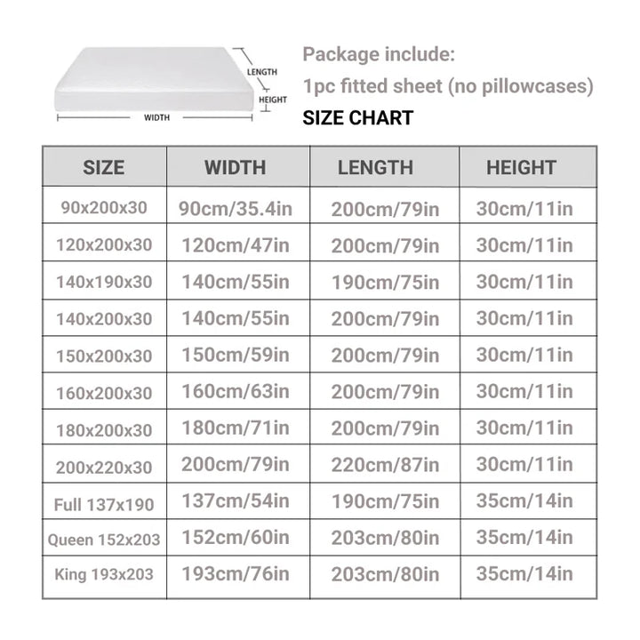 Waterproof Mattress Protector Fitted Sheet