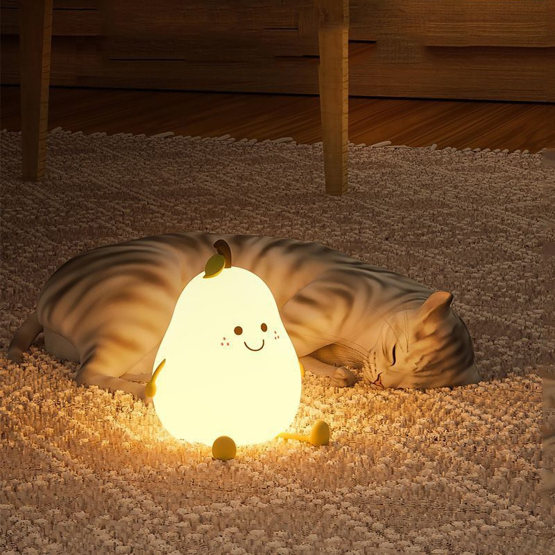 Cute Pear Bedside Touch Night Lamp | Kalsten