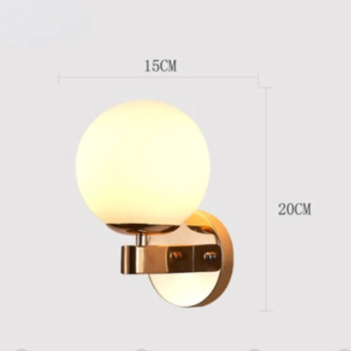 Modern LED Gold Glass Ball Wall Lamp for Indoor Lighting Decoration | Kalsten