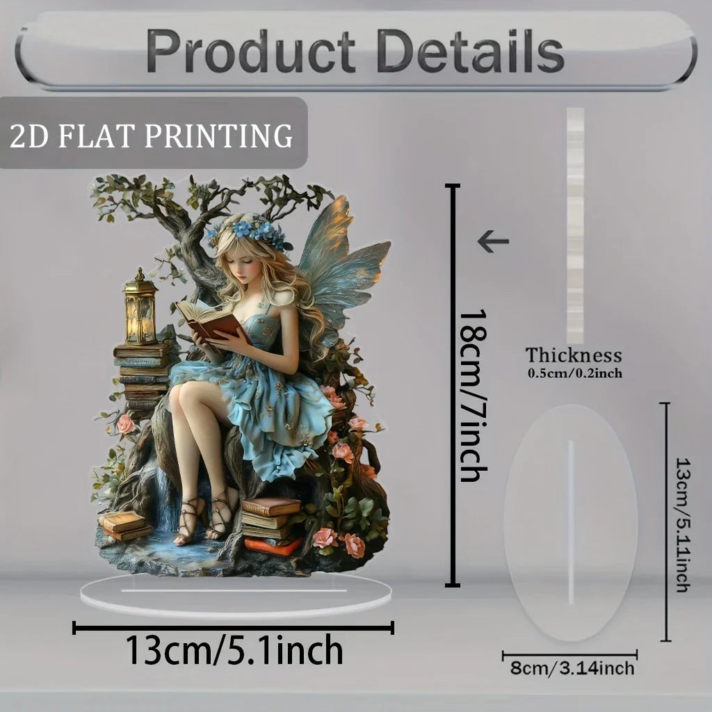 Kalsten | Celestia Acrylic Table Decoration Angel | Fairy Tale Stand | 18 cm | Gift & Photo Prop