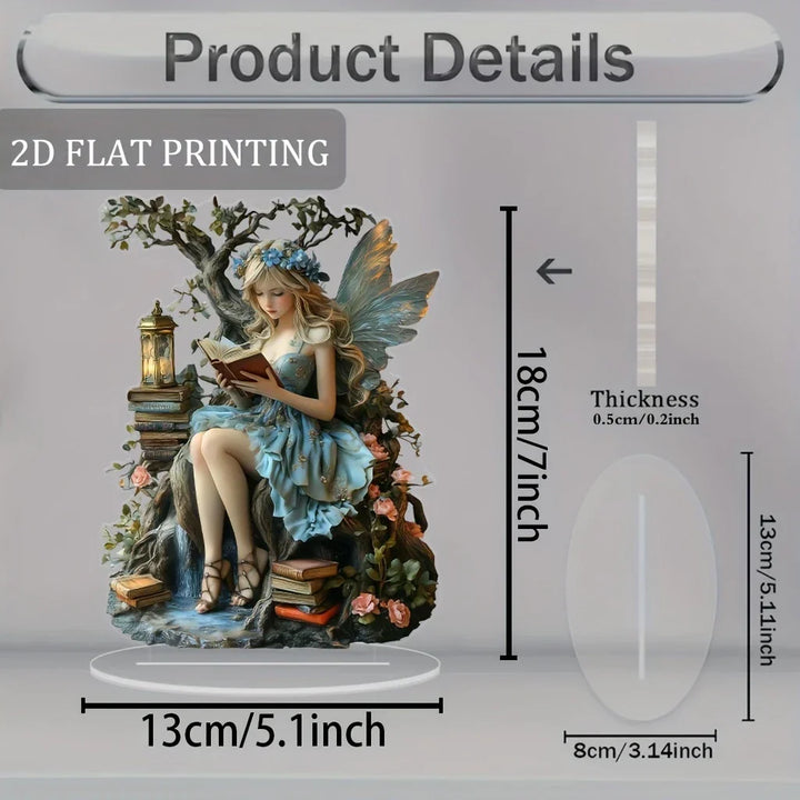 Kalsten | Celestia Acrylic Table Decoration Angel | Fairy Tale Stand | 18 cm | Gift & Photo Prop