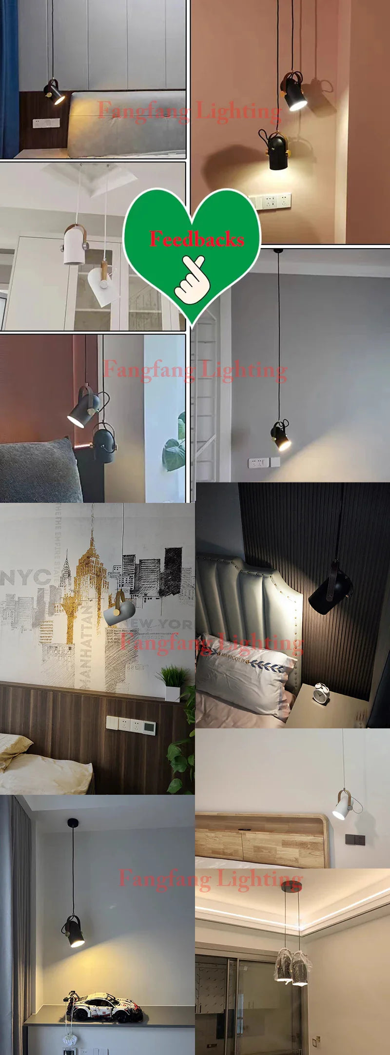 Modern Rotatable Pendant Light – Adjustable Metal Hanging Lamp for Bedroom, Living Room, Dining Room, or Kitchen | Kalsten