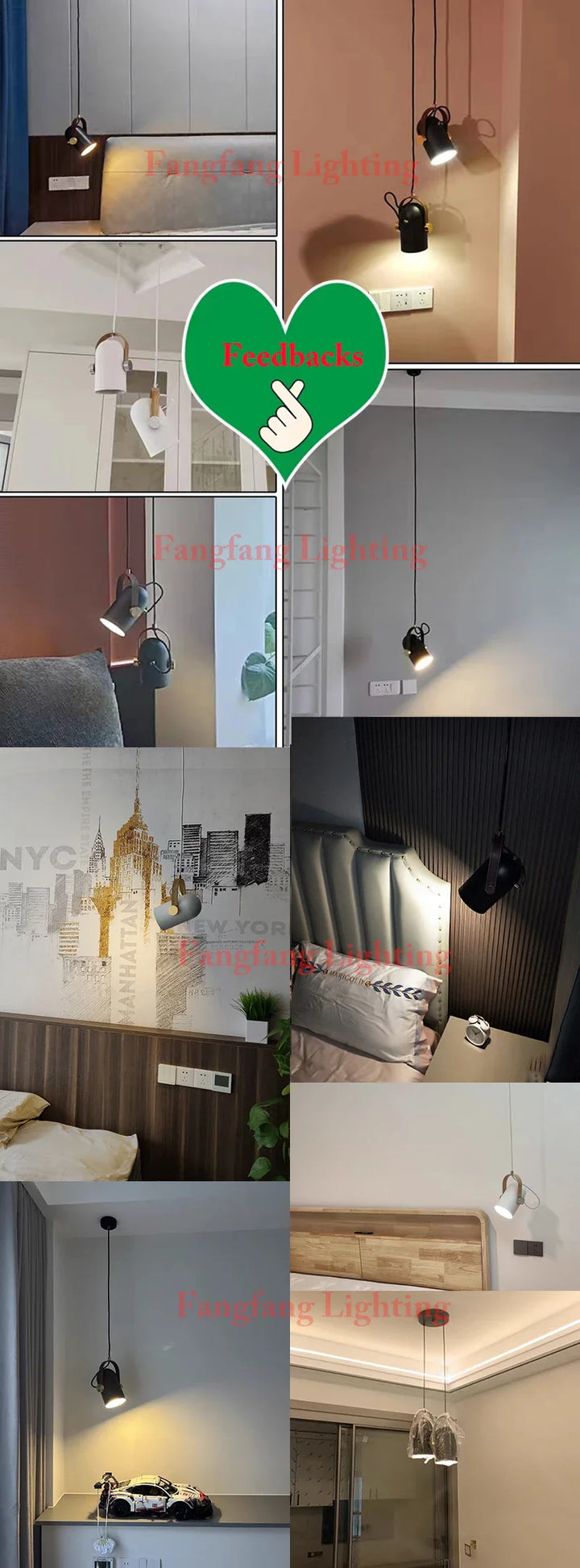 Modern Rotatable Pendant Light – Adjustable Metal Hanging Lamp for Bedroom, Living Room, Dining Room, or Kitchen | Kalsten