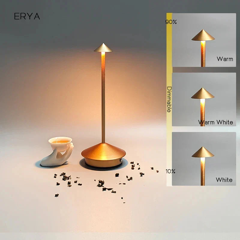 Rechargeable Table Lamp Creative Dining Room Touch Led Pina pro Table Lamp Hotel Bar Coffee Desk Lamp Decorative Desk Lamp | Kalsten