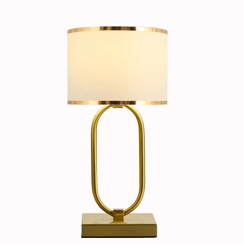 Luxurious European Cloth and Metal Table Lamp - Perfect for Study, Bedside, and Living Room Décor | Kalsten