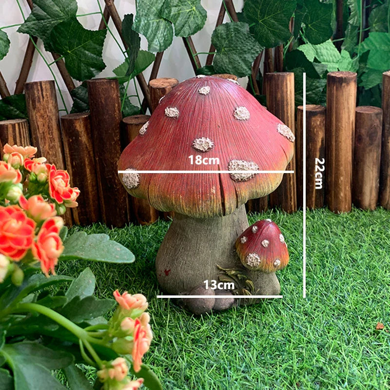 Outdoor Fairy Mushroom Resin Garden Decor | Kalsten