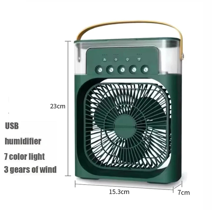 3-in-1 Mini Air Cooler Fan – Portable Household Air Conditioner with LED Night Light, Humidifier, and Adjustable Air for Home & Office | Kalsten