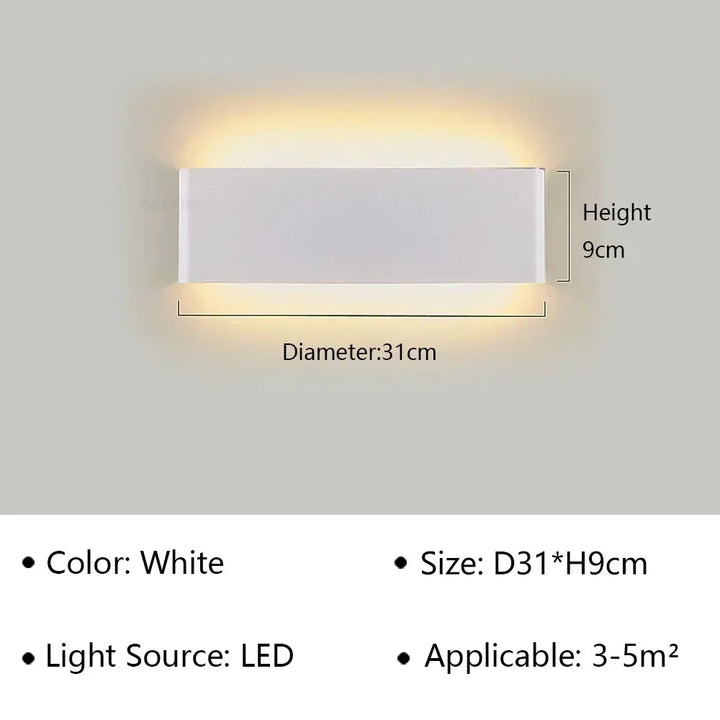 Kalsten | LumiEra Modern LED Wall Lamp | Stylish Design | Warm White Light for Bedroom, Hallway & Bathroom