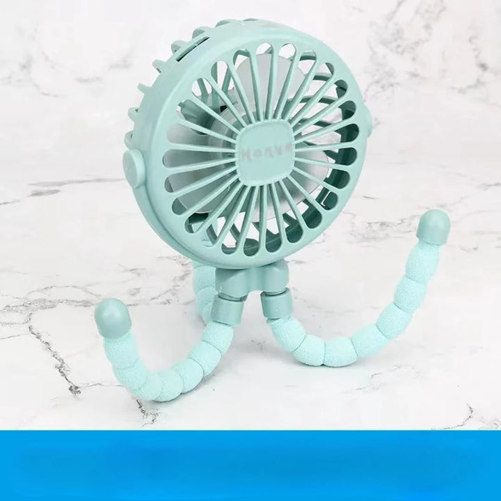 Rechargeable Baby Stroller Fan: Handheld USB Bladeless Mini Ventilator - Silent Cooling for Outdoor Use, Neck and Table Fan | Kalsten