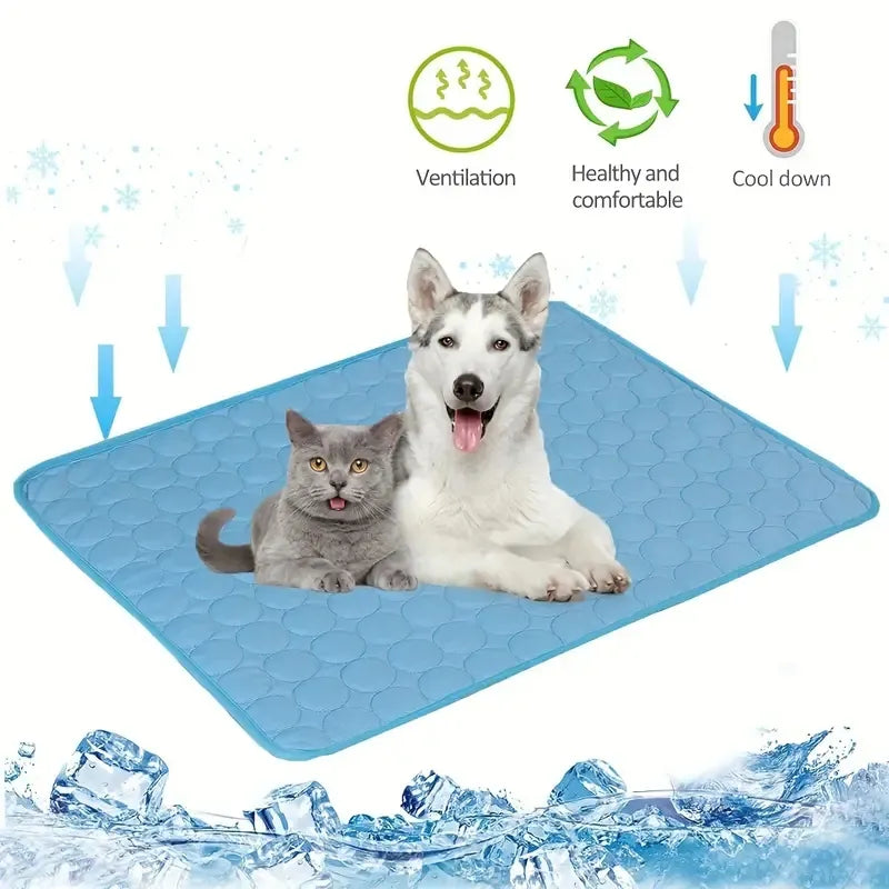 Extra Large Dog Cooling Mat | Summer Pet Bed for Small & Big Dogs | Durable Blanket for Cats & Sofa Protection - Ice Pad Blanket | Kalsten