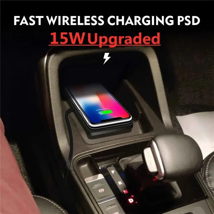 Kalsten | Enervia Wireless Charging Pad | 15W Fast Charging | Non-Slip & Ultra-Slim | For Car & Home