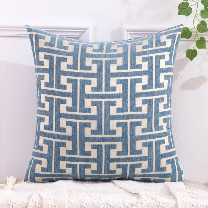 Striped cushion cover in country house style – Decorative sofa cover for living room and couch | Kalsten