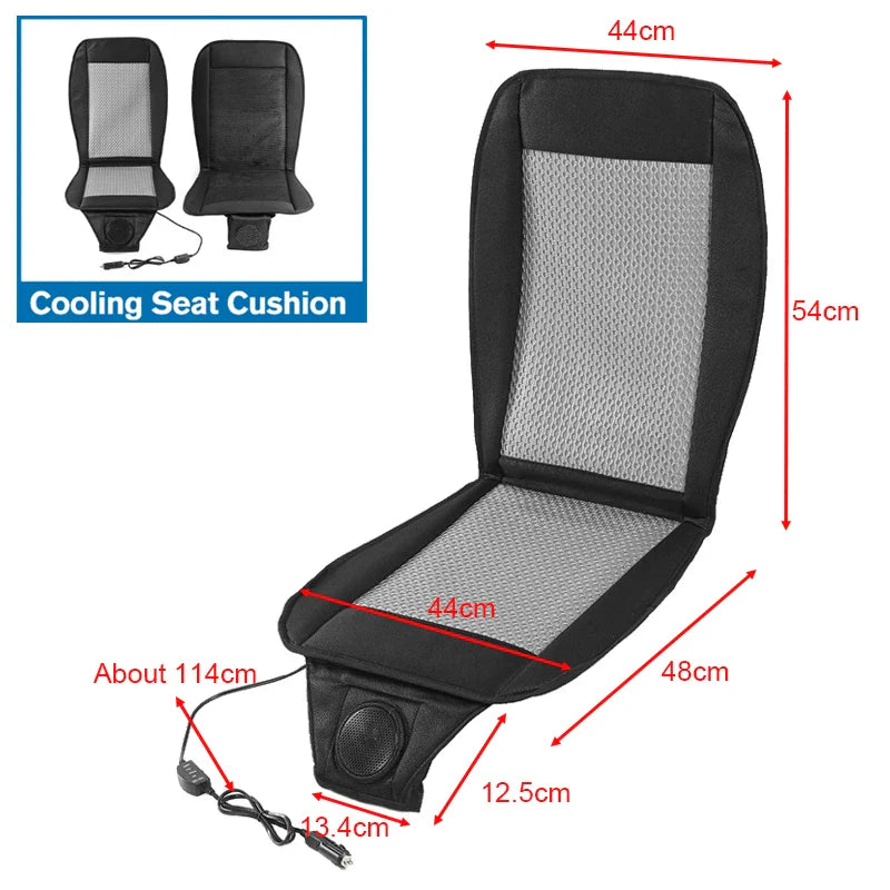 DC 12V 3D Car Seat Cooling Cushion | 8-Fan Ventilated Summer Air Seat for Fast Cooling | Kalsten