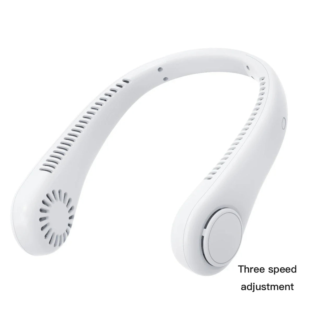 Portable Mini Bladeless Neckband Fan with Digital Display - USB Rechargeable Air Cooler for Neck, Hands-Free Cooling Experience | Kalsten