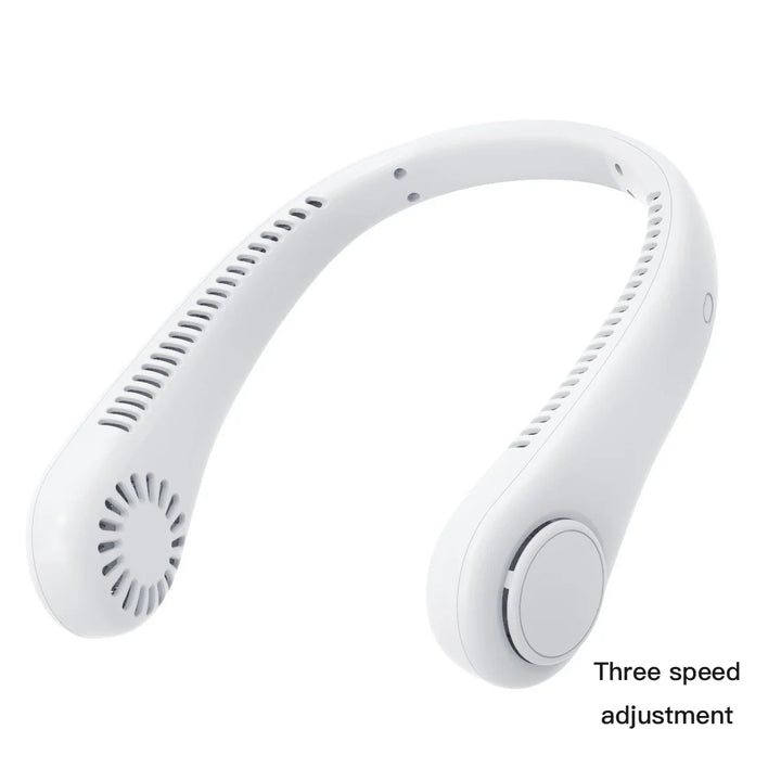 Portable Mini Bladeless Neckband Fan with Digital Display - USB Rechargeable Air Cooler for Neck, Hands-Free Cooling Experience | Kalsten