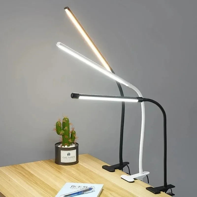 Kalsten | LED Clamp Light LumaFlex | 3 Light Colors & 10 Brightness Levels | USB Operation | Flexible Gooseneck | Eye-Friendly & Dimmable