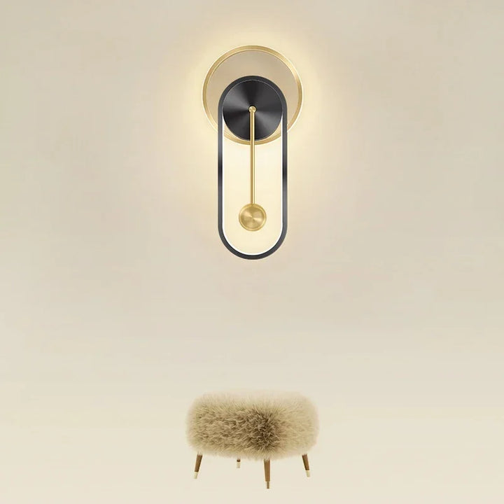 Modern LED Clock Wall Lamp – Stylish Wall-Mounted Light for Bedroom, Living Room, and Home Décor | Kalsten
