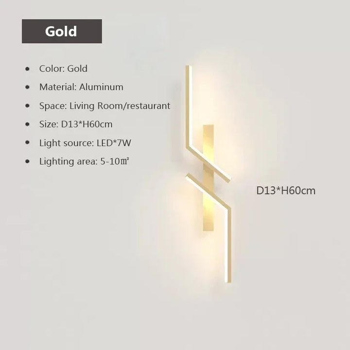 Modern LED Wall Lamp – Minimalist Design, Up & Down Lighting for Bedroom, Living Room, TV Sofa, and Lobby – Dimmable Wall-Mounted Light | Kalsten