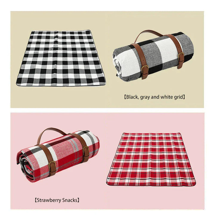 NovaPlaid | Waterproof Foldable Picnic Blanket with Carry Strap | Kalsten