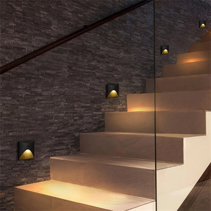 Kalsten | Modern waterproof IP65 LED recessed wall lamp for outdoor lighting - 3W embedded step & staircase balcony portal light