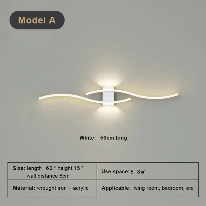 Modern LED Wall Lamp – Dimmable Up & Down Wall Sconce for Bedroom, Living Room, and Indoor Spaces | Kalsten