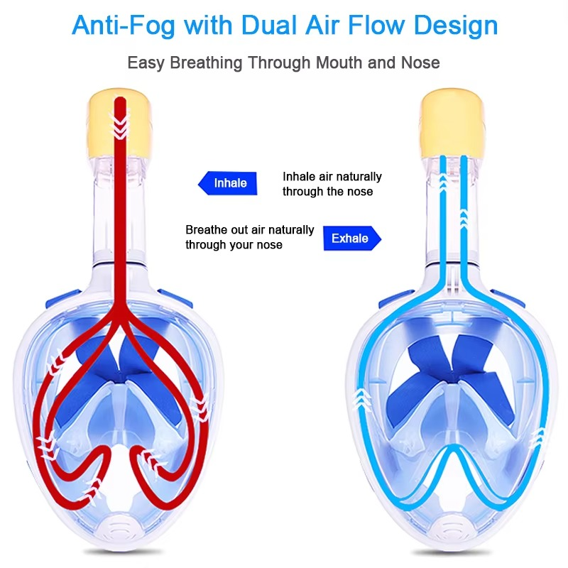 Kalsten | Full Face Dry Snorkel Diving Mask for Swimming and Snorkeling