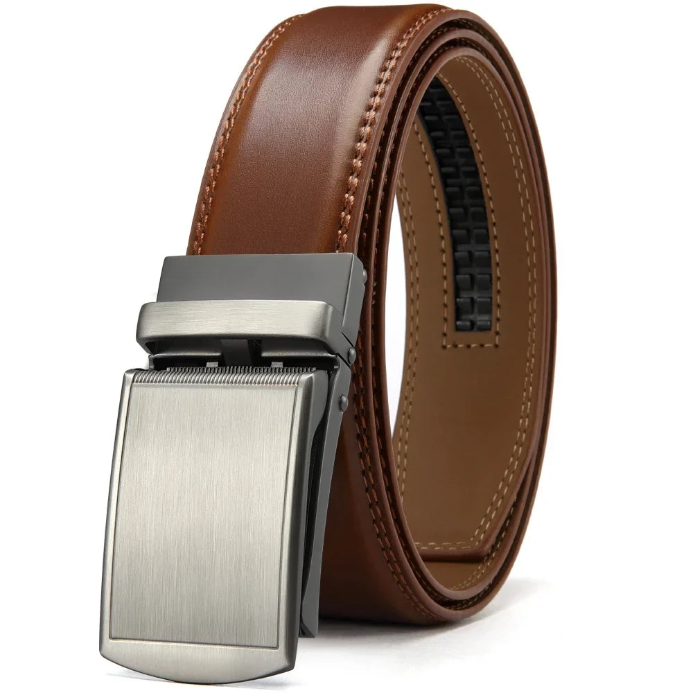 Men’s Leather Belt with Buckle