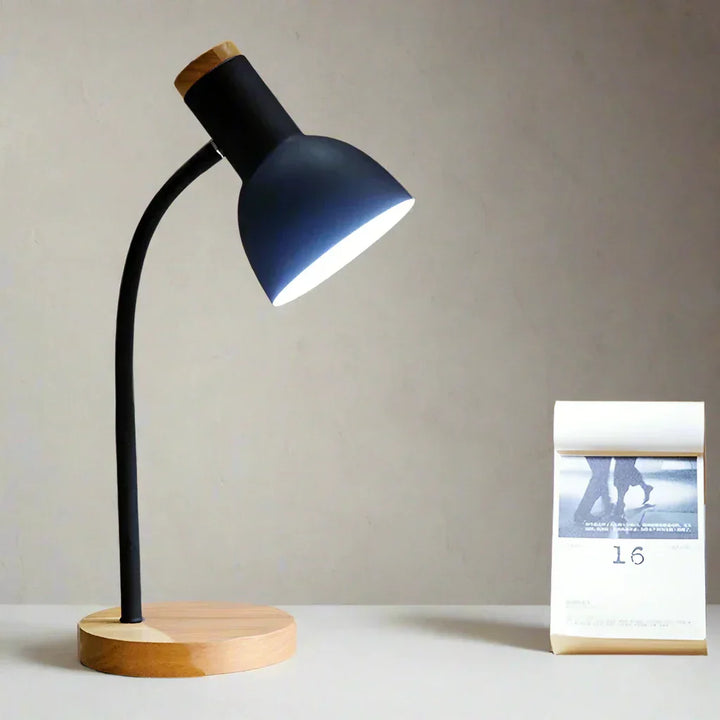 Autumn and Winter Lighting | Nordic Creative Wood Art Iron LED Desk Lamp - Moxie | Kalsten