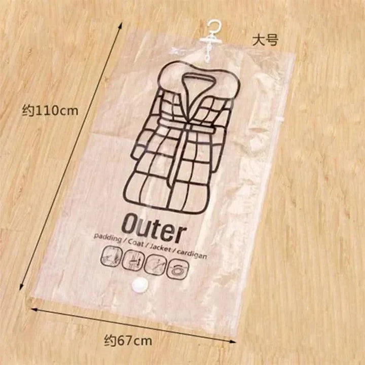 KALSTEN | VACUUM STORAGE BAGS – Hanging Vacuum Storage Bags for Clothes – Space Saving & Dustproof (Set of 3)