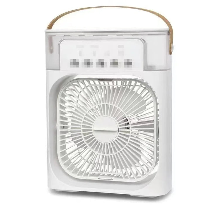 Portable USB Electric Fan with LED Night Light and Water Mist - 3-in-1 Air Humidifier for Home | Kalsten
